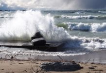 Blustery winds on Lake Huron