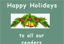 Happy Holidays and New Year to our readers