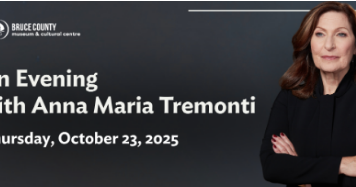 Bruce County Museum presents – An Evening with Anna Maria Tremonti