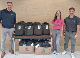 Backpacks donated to Local Skilled Trades Students